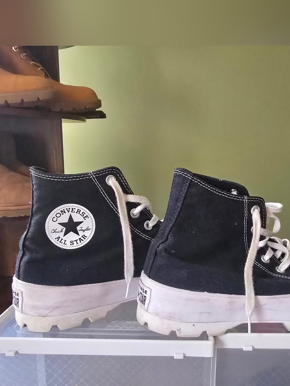 Converse Lugged Bottom Canvas Hightop In Black